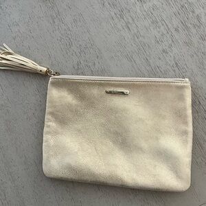 GiGi New York Metallic Gold Clutch
